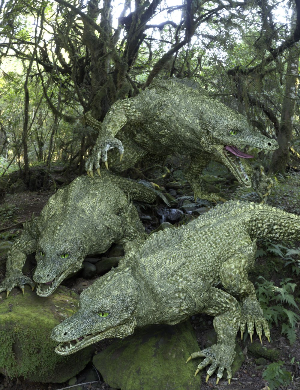Daz Dragon 3的鳄鱼高清版