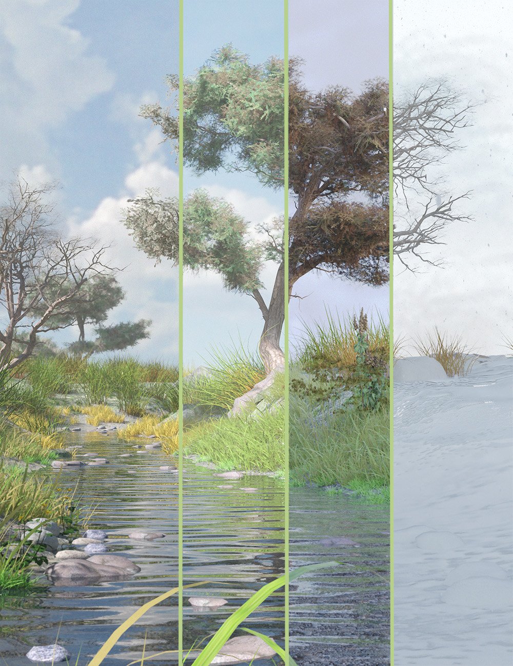 Daz Studio和Iray的山楂树