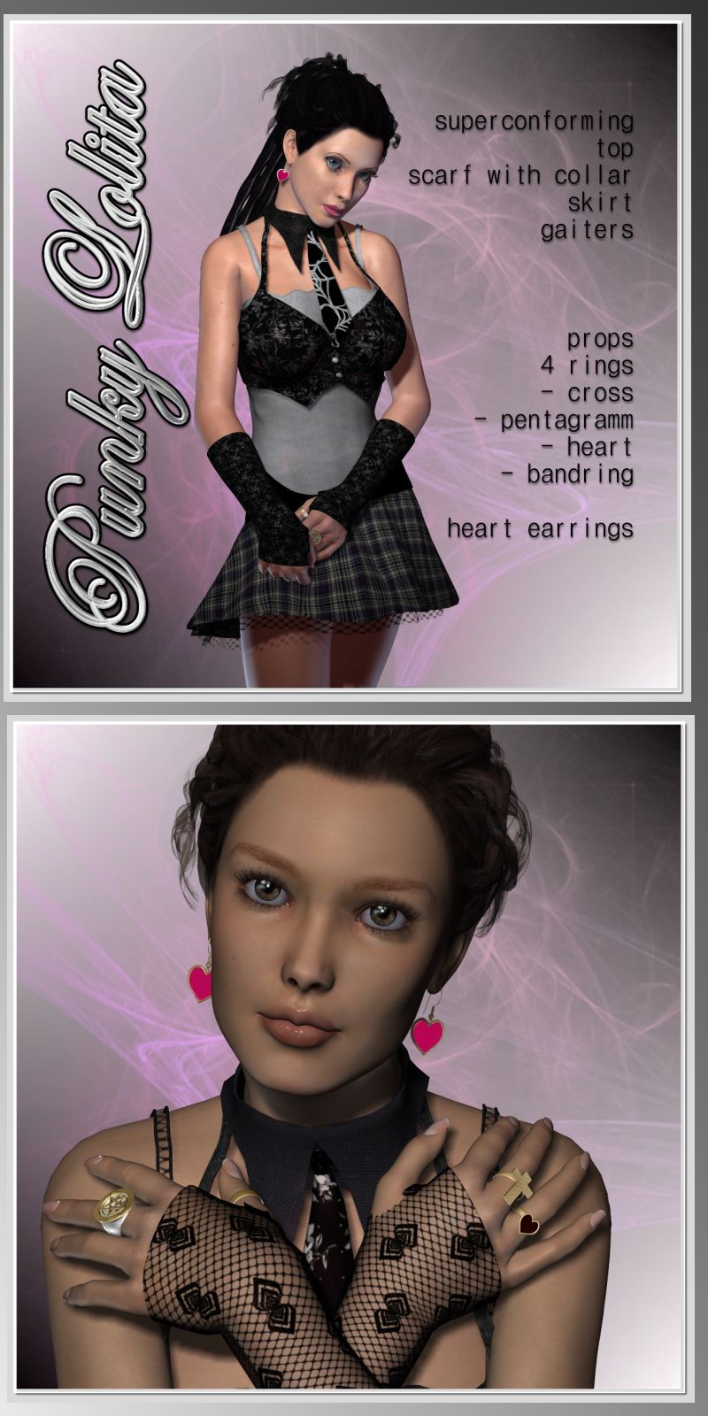 朋克洛丽塔服装和珠宝为V4-S4-Elite-A4-Alice