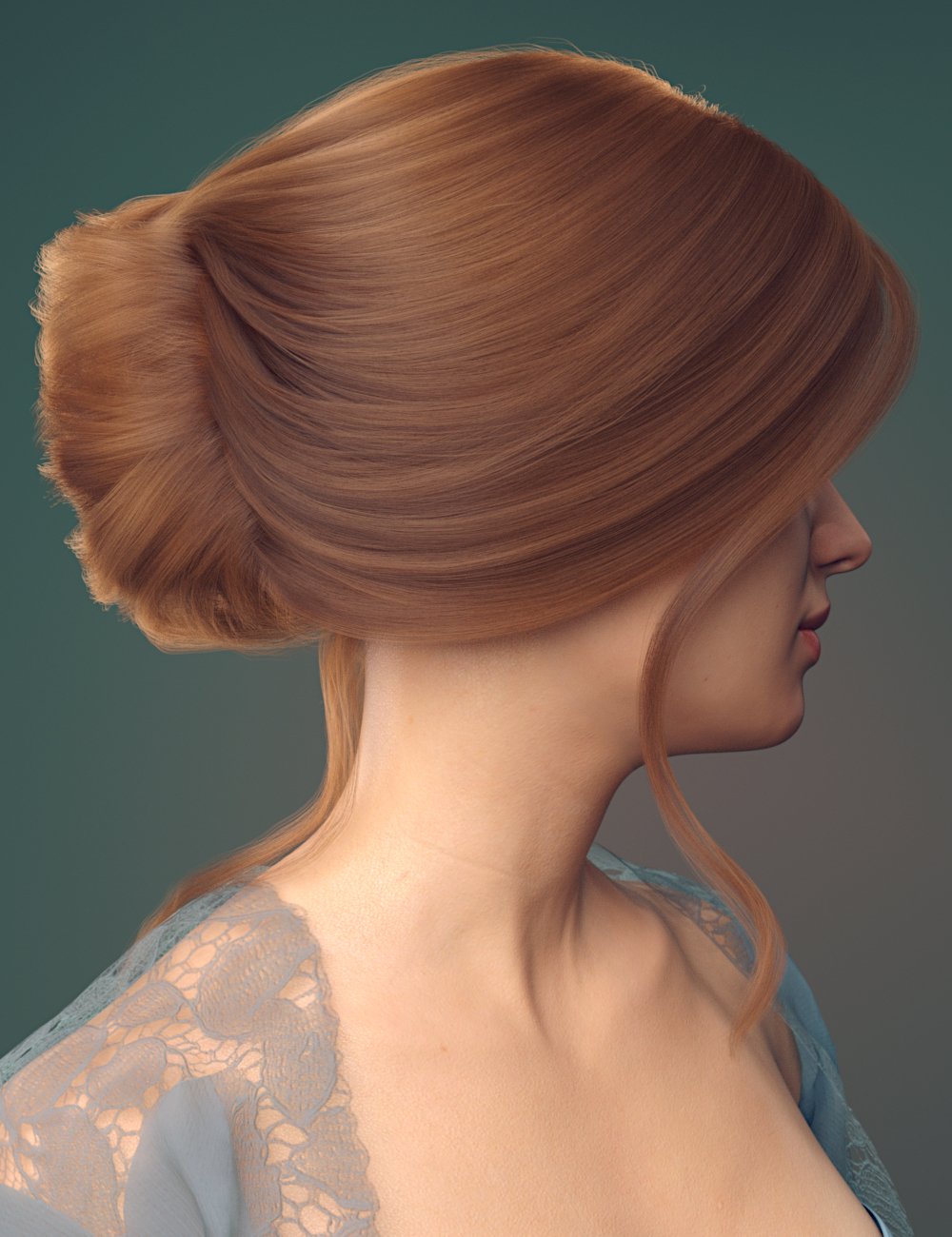 dForce French Twist Updo for Genesis 8 female