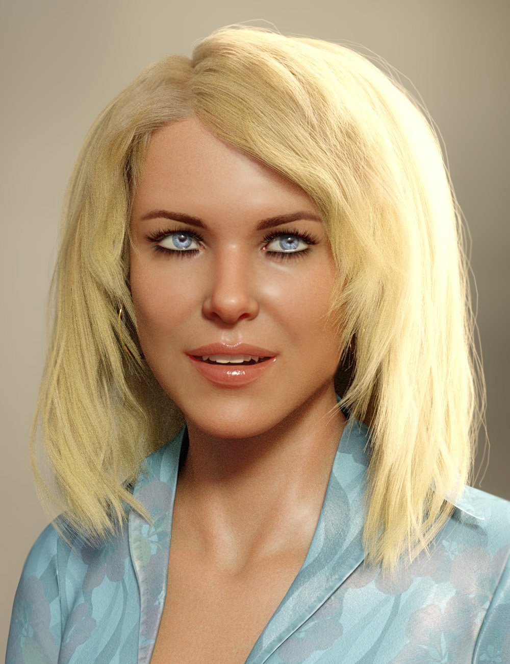 dForce Lynette Hair for Genesis 8 female