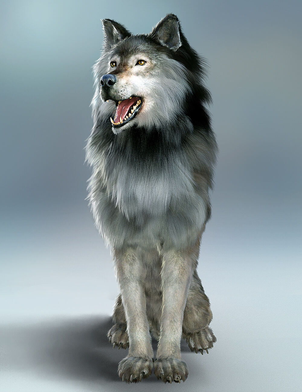 Daz Dog 8和Genesis 8的可怕狼动画