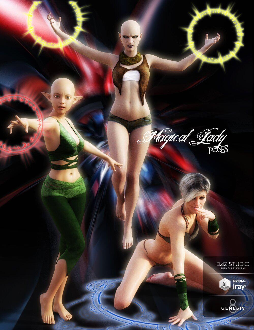 神奇女士为创世纪8号女模特摆姿势