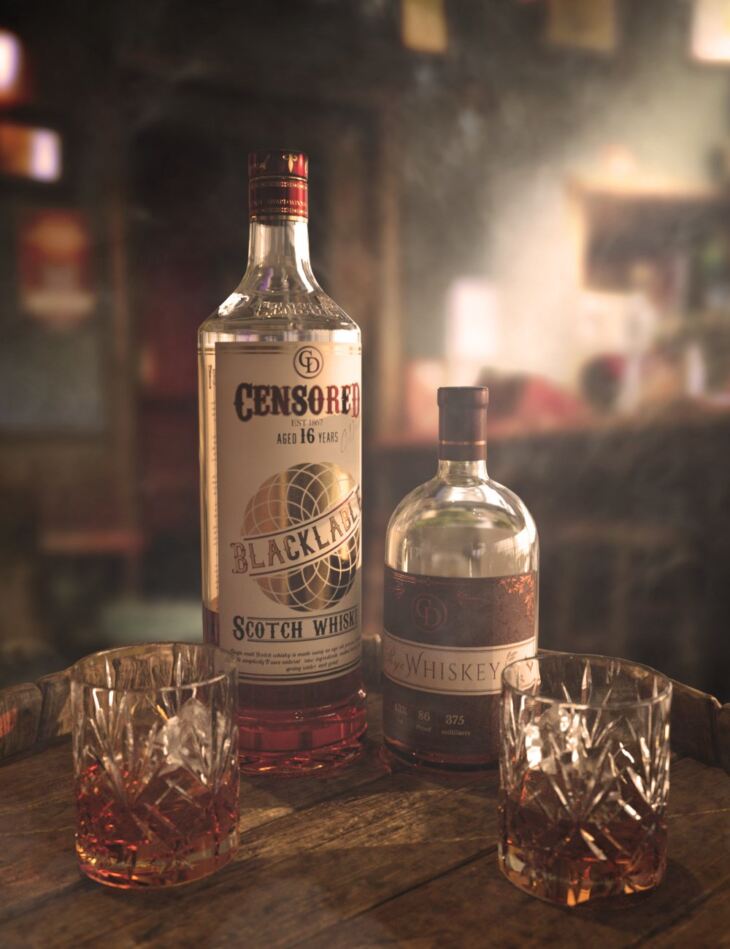 审查地窖:酒和威士忌道具和着色器