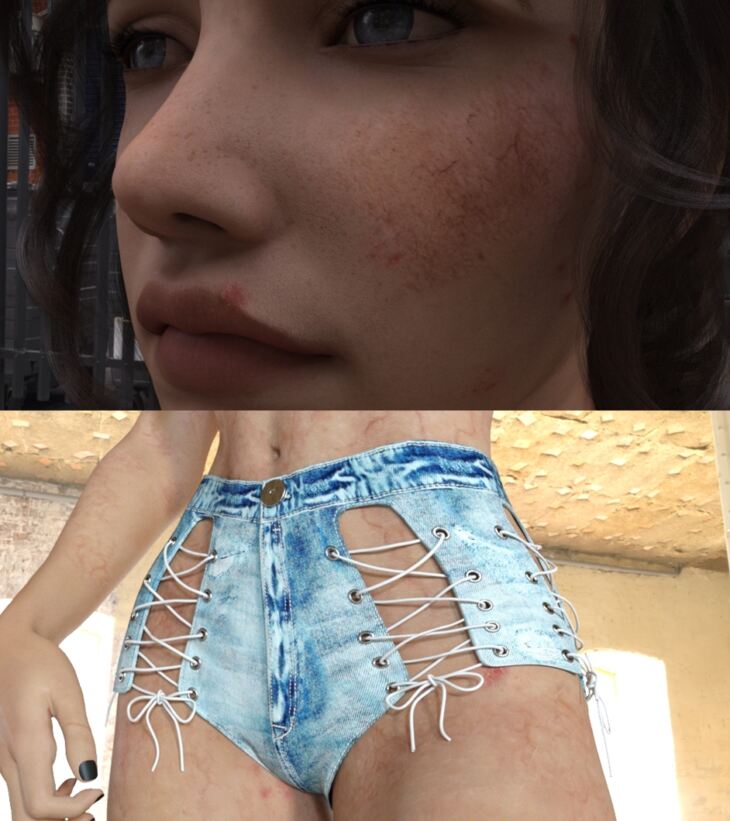 瑕疵皮肤材料G3和G8女性