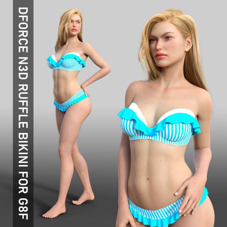Dforce N3D皱褶比基尼G8F