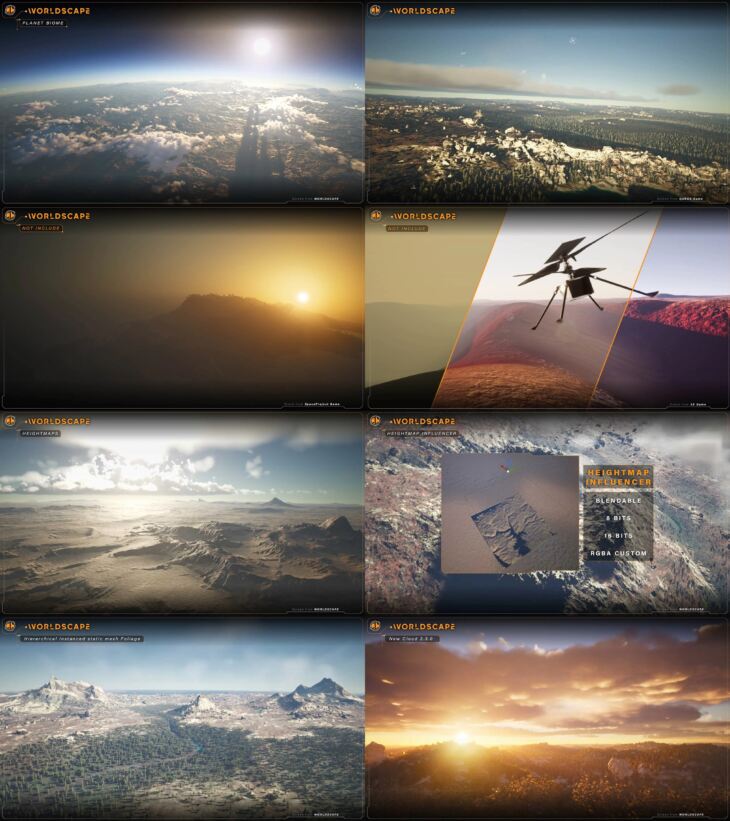 WorldScape插件-制作行星和无限的世界