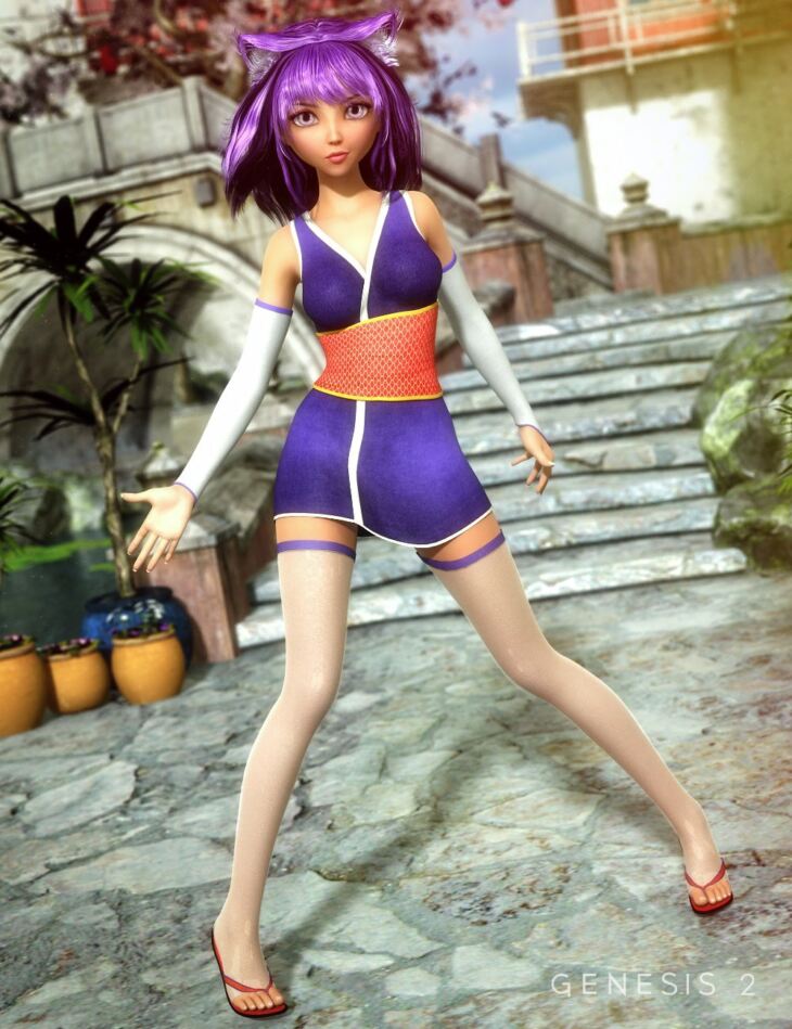 Shinobi Shozoku for Genesis 2 Female(s) + Textures
