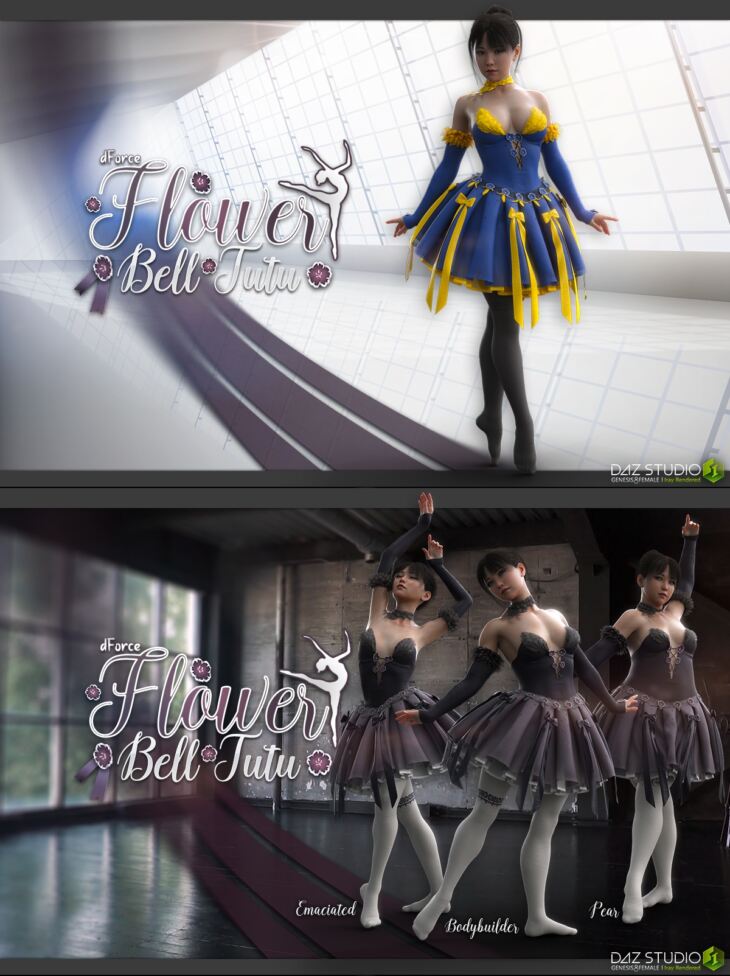 dForce Flower Bell Tutu G8F
