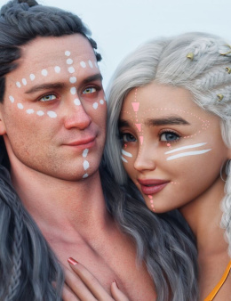 Genesis 9 的 MMX 面部彩绘 - MMX Face Paint for Genesis 9_DAZ3D下载站